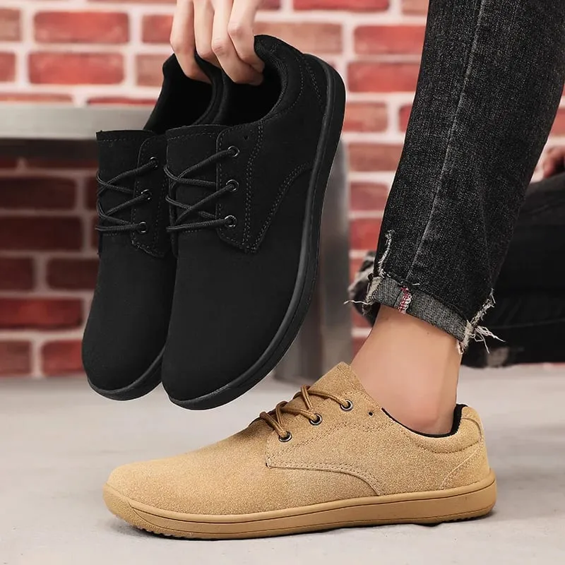 Men's Wide Toe Box Off-road Running Shoes Zero Drop Anti Slip Ultra Wide Walking Shoes Cushioned Denim Boots Large Size 39 48