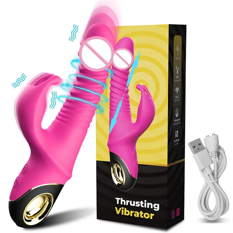 2022 Rabbit Thrusting Vibrator Automatic Telescopic G-Spot Clitoris Stimulator Female Masturbation Sex Toys For Women Adults — image 9