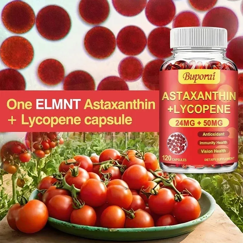 Astaxanthin + Lycopene Capsules - Antioxidant Supports Heart Vision and Prostate Health Improves Immunity — image 3