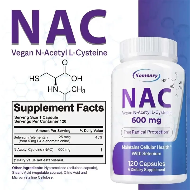 NAC Supplements - Promote Liver and Kidney Detoxification & Repair Liver and Kidney & Respiratory Health Enhances Immune — image 2