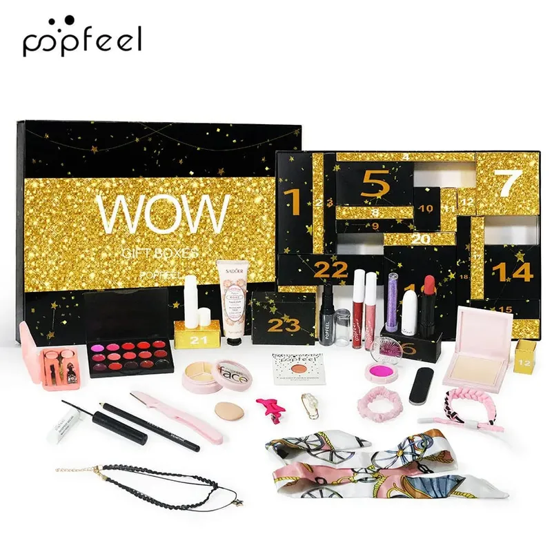 24 Days Beauty Advent Calendar Makeup Set 24pcs Christmas Countdown Calendar Make Up Lip Gloss Lipstick Cosmetic — image 1