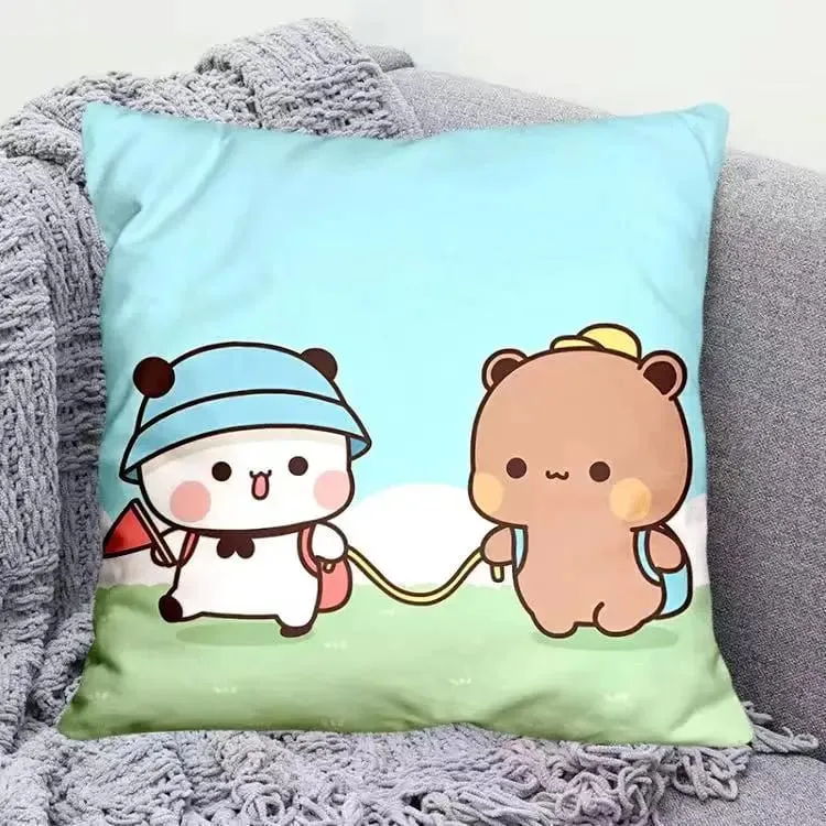 Yier Panda Cute Throw Pillow Bubu Dudu Cartoon Square Pillows Kawaii Anime Soft Waist Sofa Cushion Car Home Bedroom Decoration — image 12