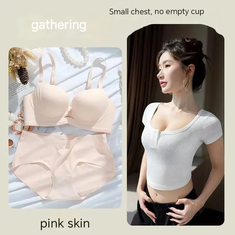 Sexy Seamless Push Up Lingerie For Women Small Breast Gathering Show Big Collect Auxiliary Breast Comfortable and Breathable Bra — image 13