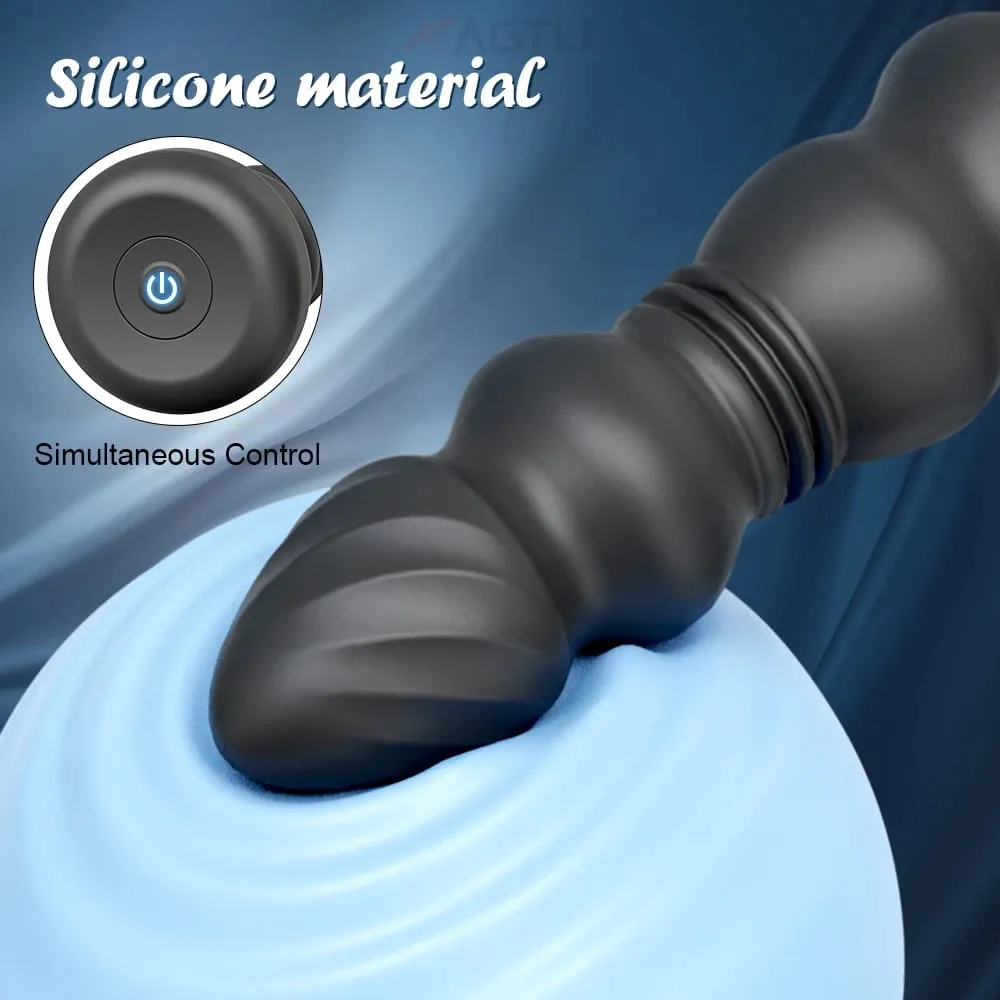 Thrusting Anal Plug Vibrator Butt Plug Male Prostate Massager Telescopic G Spot Vibrator Stimulator Sex Toys for Women Men 18+