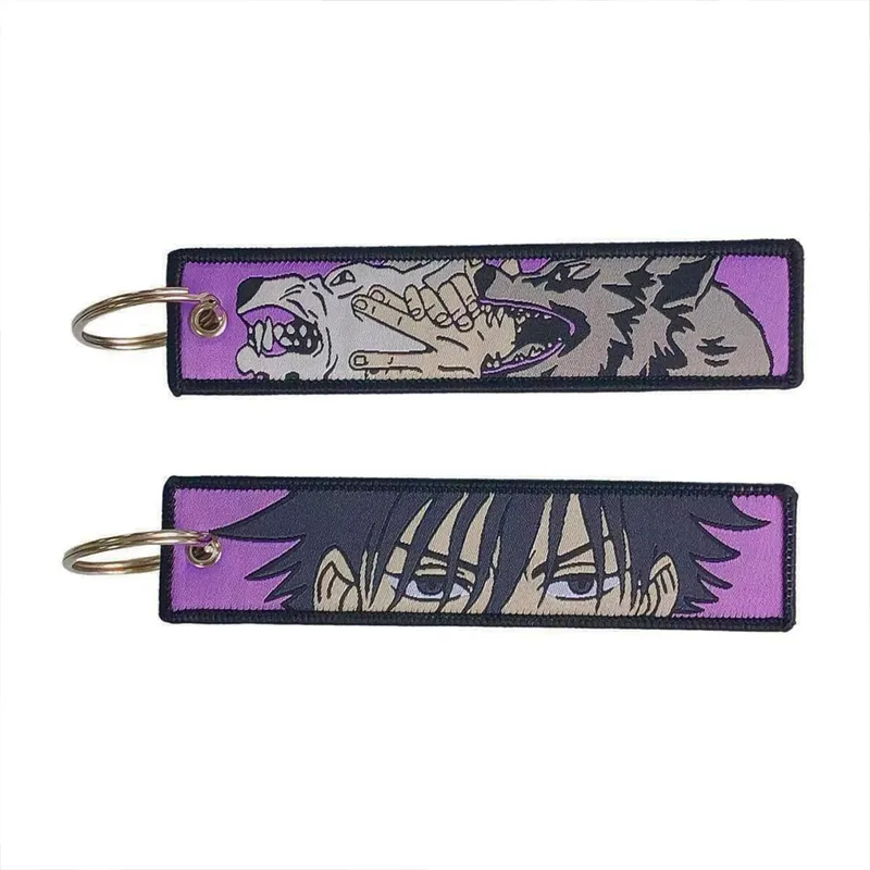 Embroidery Cool Eagle Beak Keychain Lanyard Anime Manga Series Badge Holder USB Pendant Portable Key Lanyard Accessories