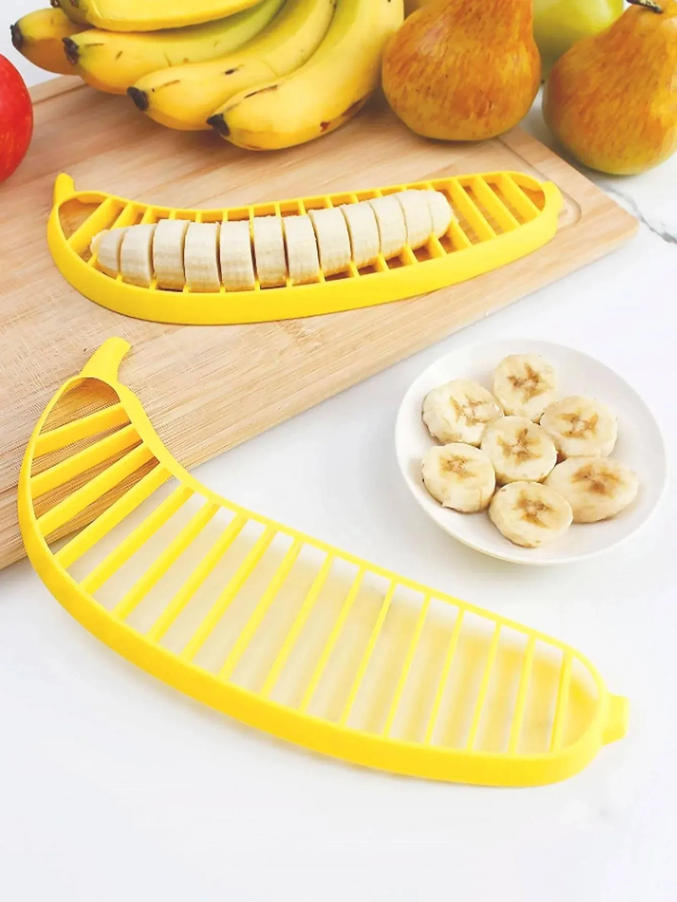 1pc divisor de banana prato de frutas salada de frutas fatiador de banana — image 8