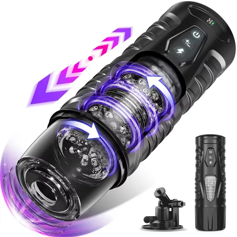 Male Masturbator Cup Automatic Telescopic Rotation Masturbation Machine Pusssy Blowjob Electric Male Men Piston Adult Sex Toys — image 12