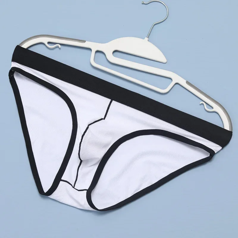 Men's Underwear Briefs Comfortable Mens Bikini Solid Color Large Size Fat Low Waist Pants Men Lingerie Underpaants C8-1