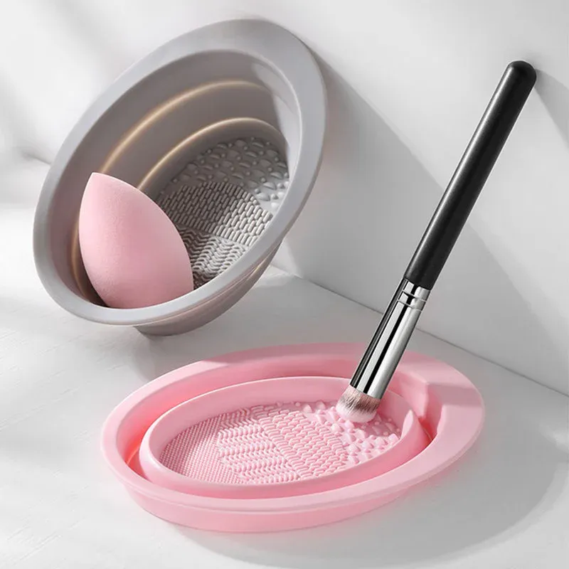 Silicone Makeup Brush Cleaner Bowl Foldable Clean Mat Cosmetic Foundation Eyeshadow Powder Brushes Cleaner Tools Makeup Supplies — image 1