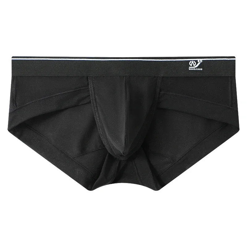 Summer Men's Underwear Boxers Bulge Ice Silk Briefs Ultra-thin Breathable Cool Panties — image 30