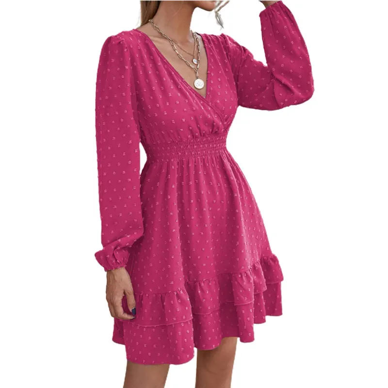 Fashion V-Neck Dress Figure-Flattering Comfortable Skin-Friendly Versatile Dresses For Women Business Work Date Night Gift