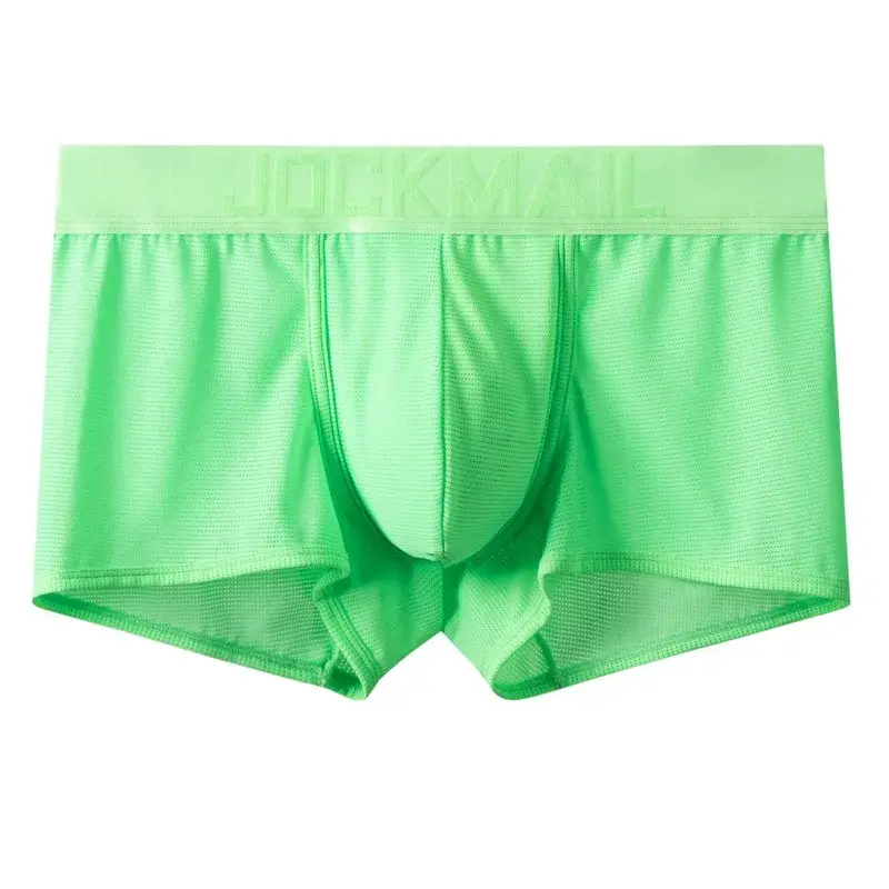 Sexy Underwear Mens Flat Corner Pants Ice Silk Breathable Youth Quadrangle Pants Guard Pants Mesh Quick Drying — image 31