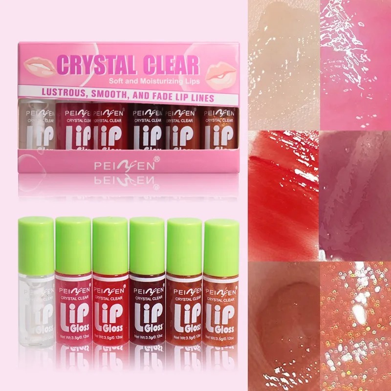 6PCS Moisturizing Lip Gloss Transparent Lip Oil Hydrating Lip Glaze Lip Plumper Hydrating Make Up Liquid Lipstick Lips Cosmetics — image 4