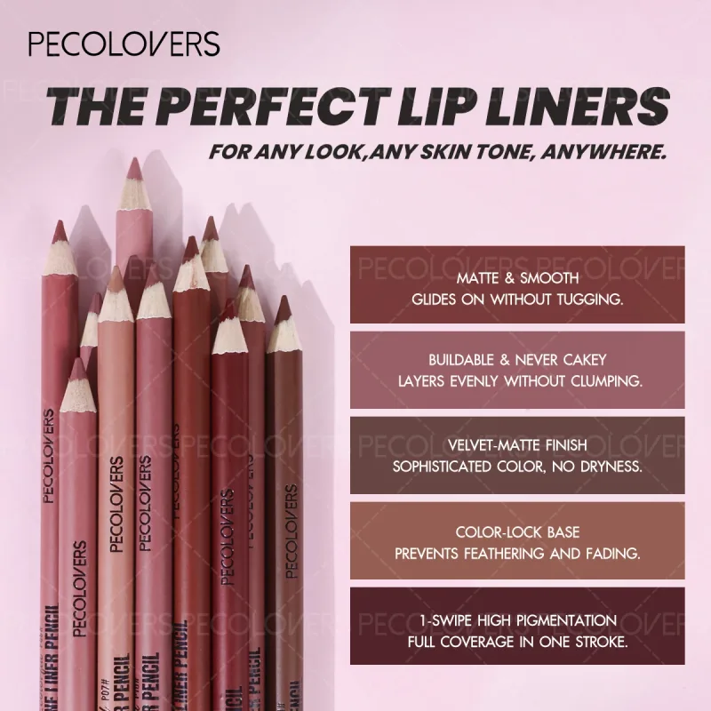 Matte Lipliner Second Back Lip Contour Plump and Charming Lips Non Drying Waterproof Lip Cosmetics Suitable for Beginners