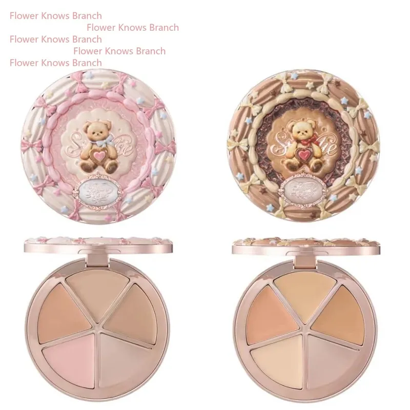 Flowerknows THE SWEETIE BEAR COLLECTION ชุดของขวัญแต่งหน้า All In คอนซีลเลอร์ Palette Blush Setting Powder Lip Jelly ของขวัญกล่องกระจก — image 6