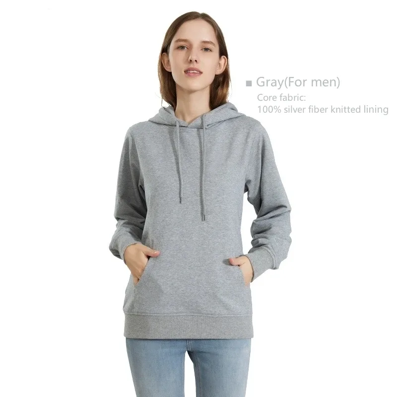 Anti-radiation 100% silver fiber knitted lining sweatshirts Mobile phone computer Electromagnetic radiation shielding clothing — image 12