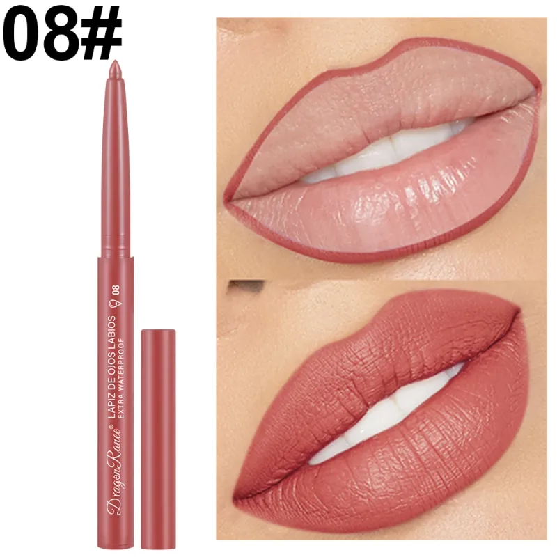 Lip Liner Lipstick Pen Waterproof Long-Lasting Contouring Lip Pencil Matte Finish Beginner Automatic Lip Liner Bean Paste Color Contouring Pen Automatic Rotating Lip Liner — image 17