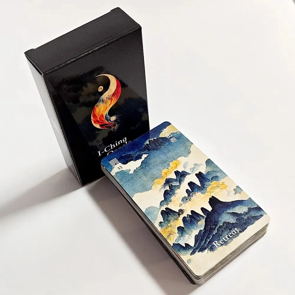 10.3*6cm I-Ching Oracle Deck64 Kad Gaya Seni Dakwat Tradisional Alat Ramalan Cina untuk Bimbingan dan Meditasi Rohani — image 3