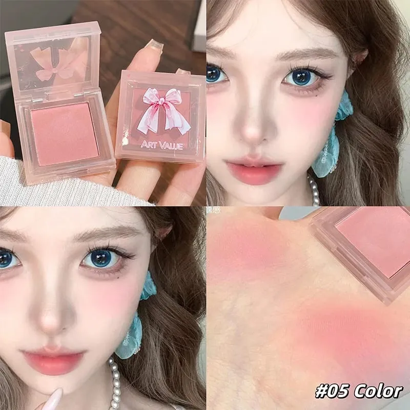 ART VALUE 6Pcs Makeup Set Include 4pc Velvet Nude Matte Liquid Lipstick And 1pc Face Blush Palette With Necklace Gift Cosmetics — image 5