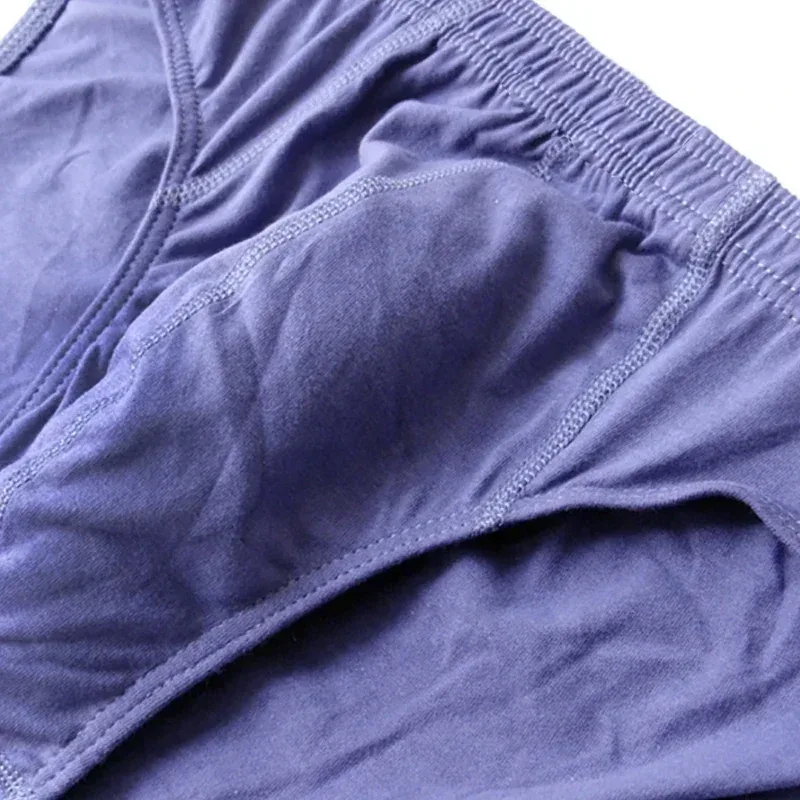 100% Cotton Plus Size Men Briefs Male Breathable Underwear Sexy Lingerie Spring Summer Solid Comfortable Underpants XL-5XL
