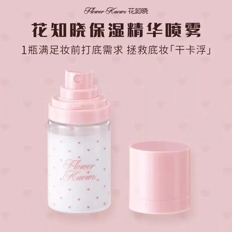 Flower Knows Makeup Moisturizing Essence Setting Spray Primer Skin Care Products Hydrating Face Mist All-Day Moisturizing Spray
