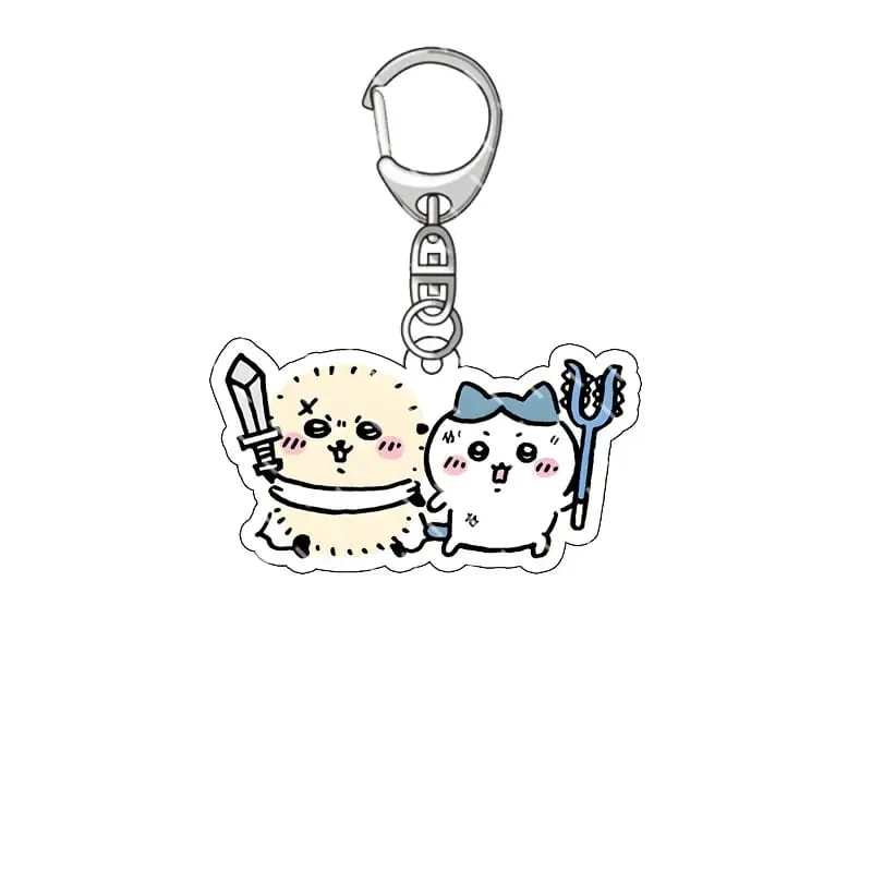 jiyi Pendant Anime Comic Acrylic Peripheral Keychain Hachiware Usagi Cute Pendant Bag Hanging Decoration Decoration