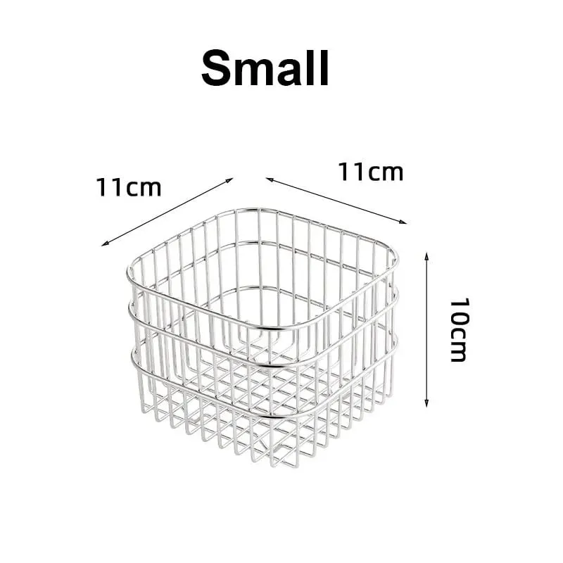 Stainless Steel Comestic Tools Storage Basket Multi-Purpose Makeup Brushes Skincare Tools Perfume Organizer Cosmetic Sorting Box