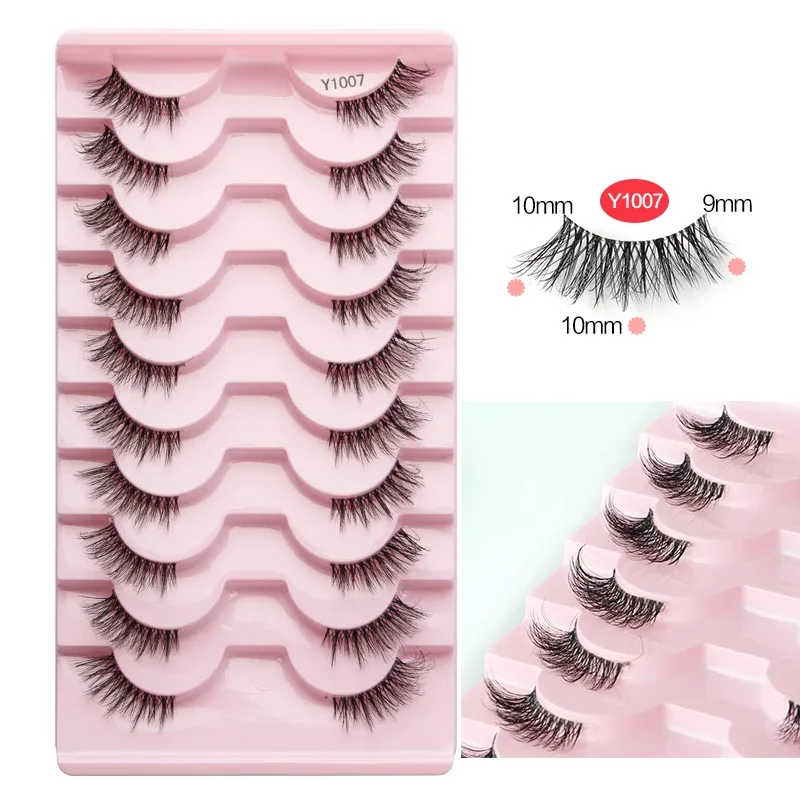 Một Nửa Mi Mắt Mèo Hàng Mi 3D Tự Nhiên Có Cánh Cấp Mắt Kéo Dài Hàng Mi Mắt Cáo Hàng Mi Giả Chồn Hàng Mi Trang Điểm — image 8
