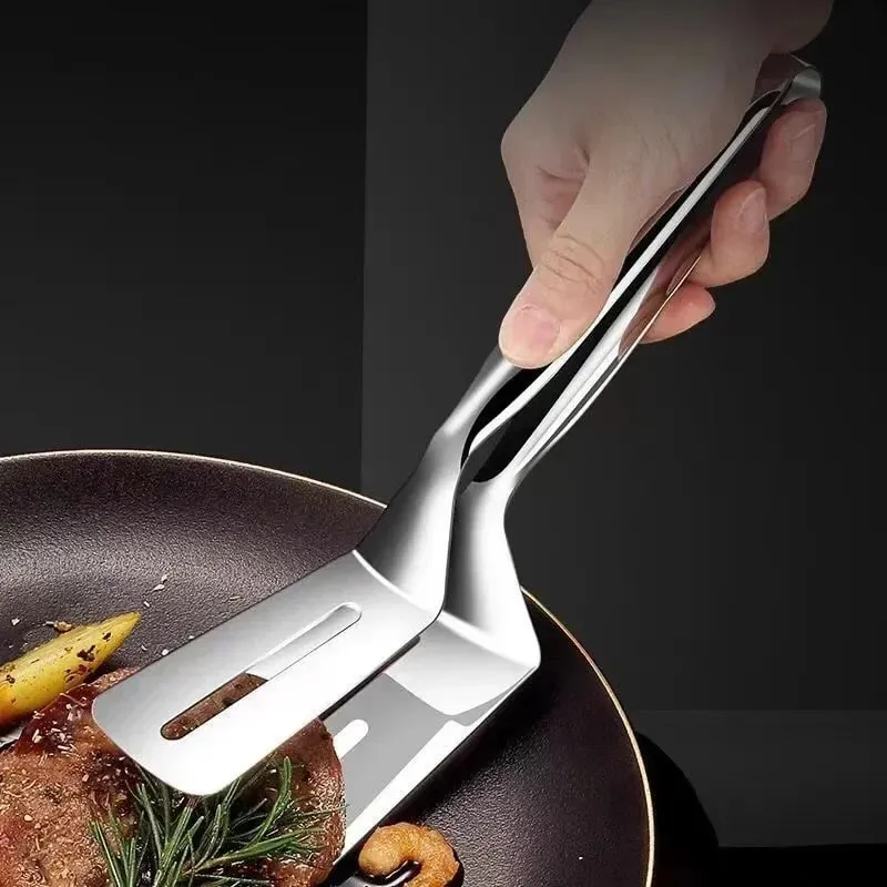 Kitchens Tongs Premium Stainless Steel Multipurpose Gripper Bread Clip/Steak Clamps/Fried Steak Clamp/Barbecue Tongs — image 1
