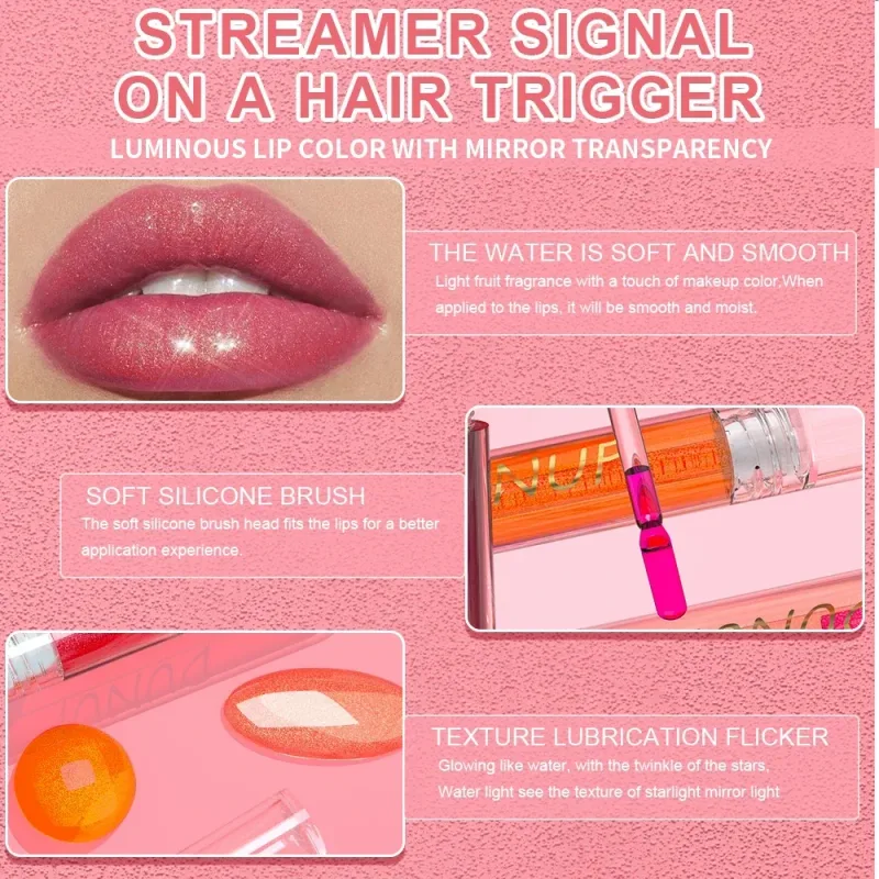 Fruit Color-changing Lip Gloss Long Lasting Nouritious Shine Hydration Water Lipsticks Makeup Winter Moisturizing Lip Care Oil