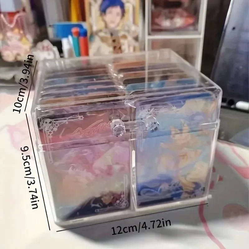 Durchsichtiger Karten-Organizer aus Acryl – für 400 Karten. Präsentationsbox mit zwei Fächern für Postkarten und Spielkarten — image 2