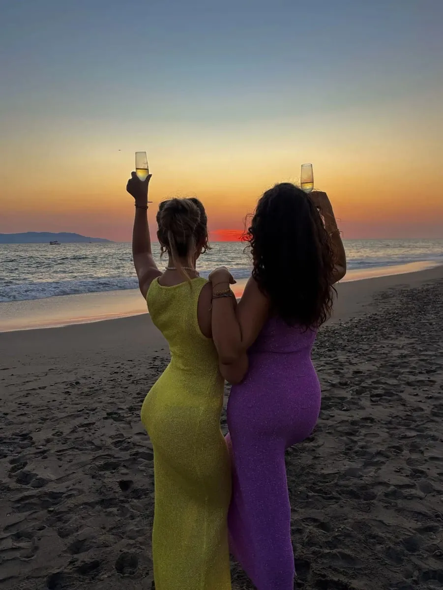 Summer Women's Vacation Style Solid Color Sexy Translucent Sleeveless Beach Dress Hot Girl Dress — image 5