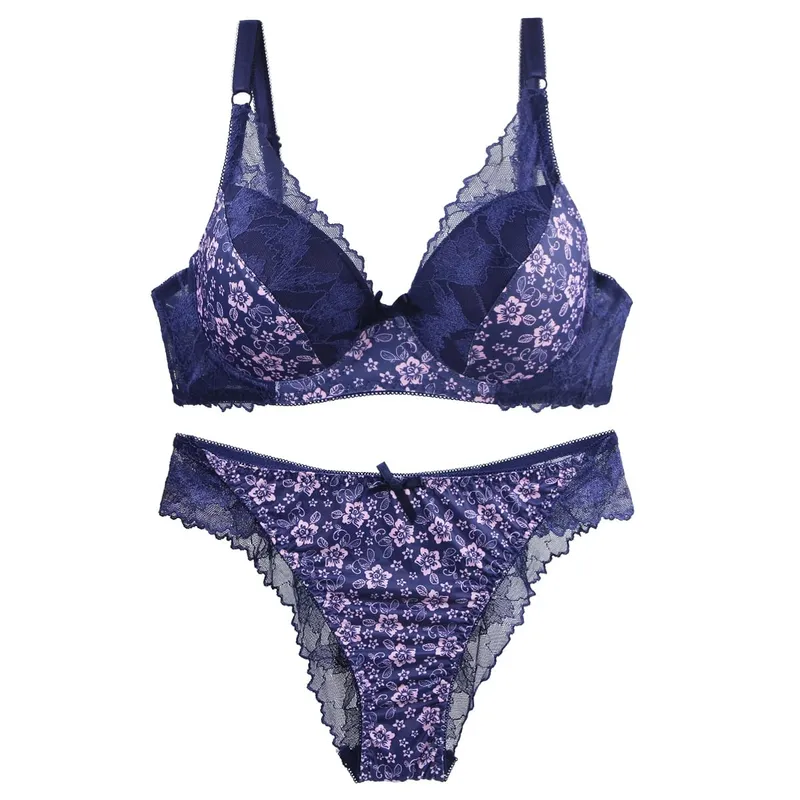 2027New 34/75 36/80 38/85 40/90 42/95 44/100 BCDE Bras Set White burgundy Beige Black Green Blue Push Up Underwear For Women — image 3