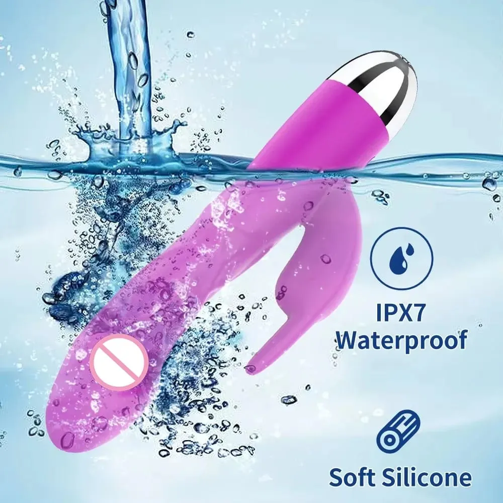 Obrovský silikonový vibrátor Dildo Rabbit pro ženy Stimulační masáž klitorisu Bodový vibrátor G 10 rychlostí Sexuální hračky pro dospělé — image 5
