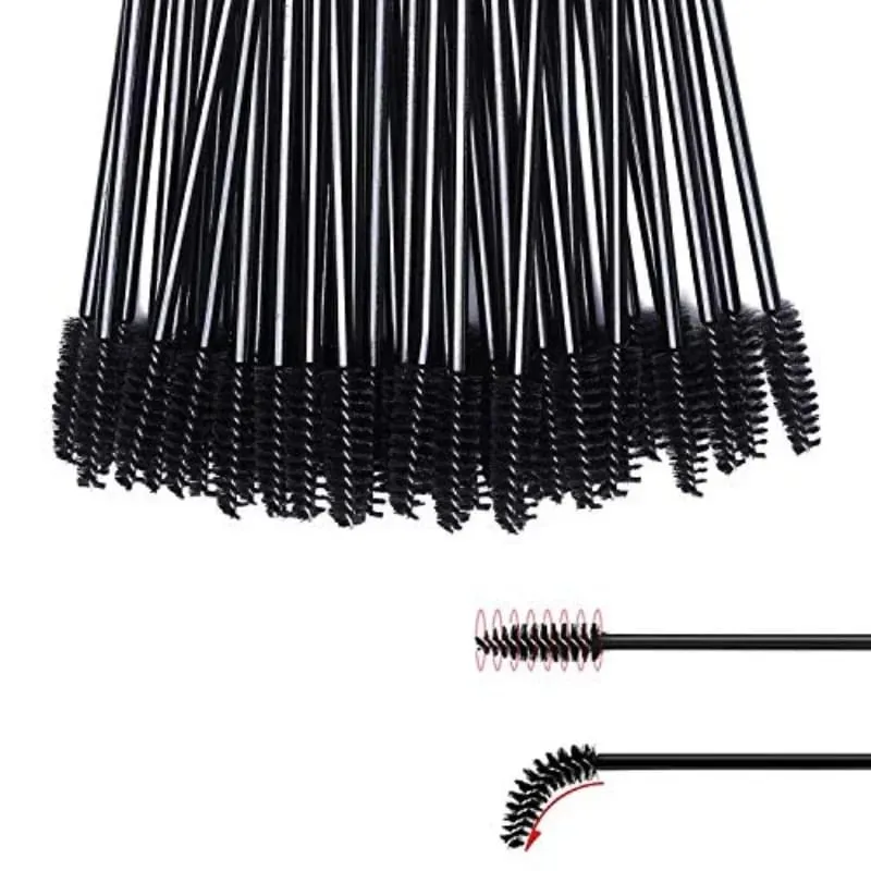 100/300Pcs Disposable Eyelash Mascara Brushes for Eye Lashes Extension Eyebrow and Makeup Lash Spoolies Wands — image 5