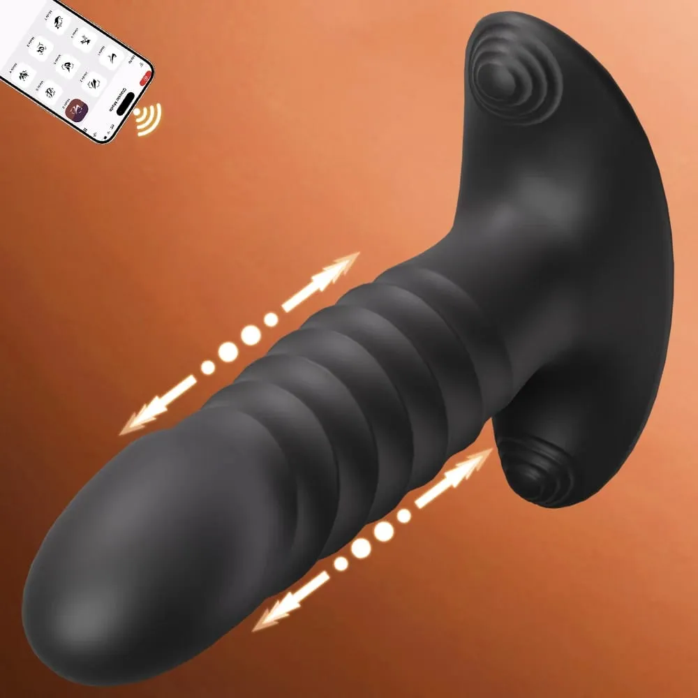 APP Control Male Thrusting Prostate Massager Vibrator for Men Gay Anal Plug Telescopic Butt Plug Female Sex Toy for Adult — image 2