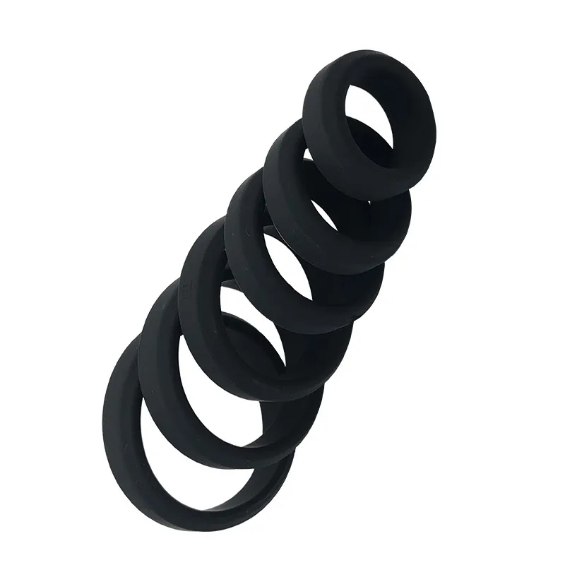 Outil sexuel pour hommes, anneau de coq pour hommes, civière de boule de Scrotum, ceinture de bite en Silicone, verrouillage des testicules, anneaux de retard de sperme pour pénis — image 2