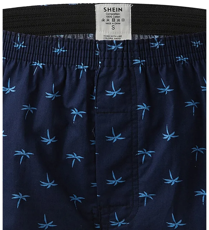 Shorts boxer de algodão masculino, roupa íntima masculina com padrão impresso, shorts estilo universitário, roupa de verão respirável e confortável — image 13