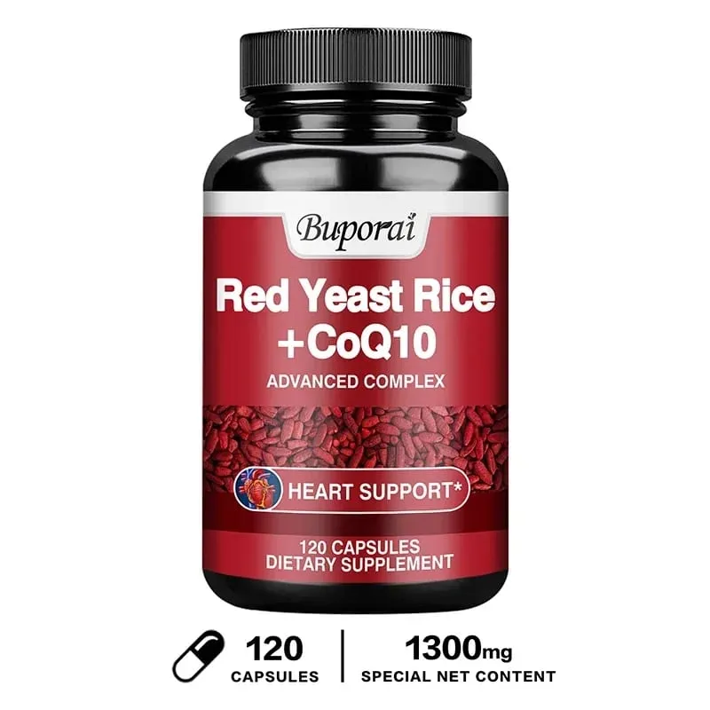 Red Yeast Rice with CoQ10 Supplement - Αντιοξειδωτική υποστήριξη για την ενέργεια και την υγεία της καρδιάς Συμπληρώματα Συμπληρώματα