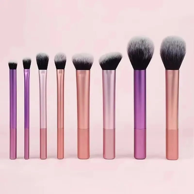 7/8pcs Makeup Brush Kit Soft Synthetic Hair Make Up Brushes Foundation Blush Eyeshadow Cosmetic Makeup Tools — image 1