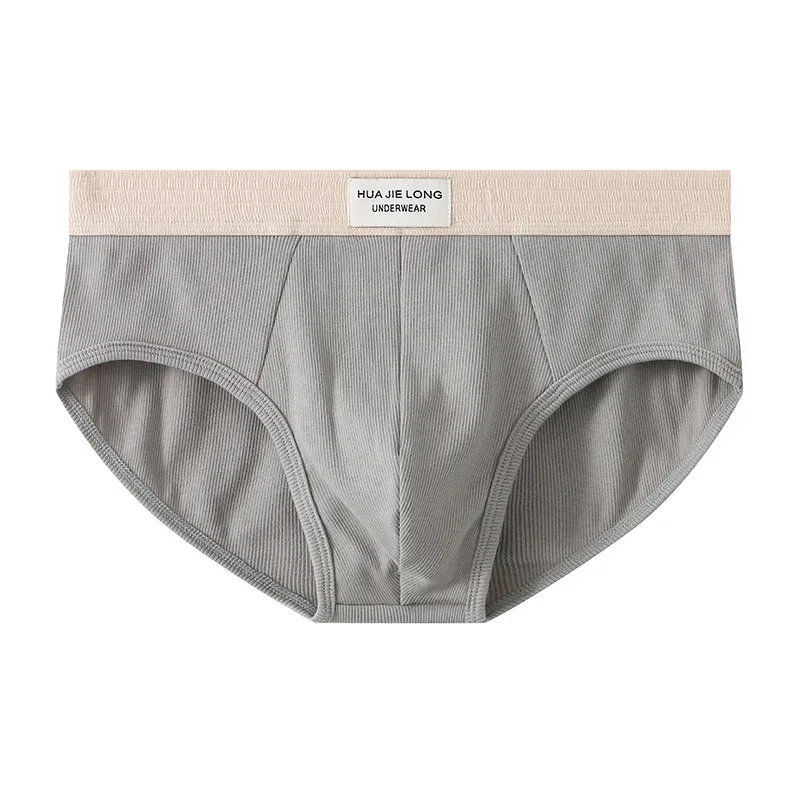 New Sexy Soft Waistband Solid Cotton Underwear Men Brief Breathable Mens Briefs Comfortable Man Shorts Size M-3XL B6242