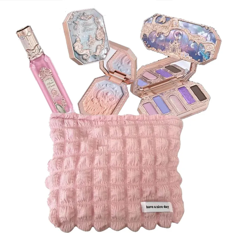 Flower Knows Makeup Full Set Moonlit Mermaid Eye Shadow Palette Matte Blush And Lipgloss Flowerknows Kit Makeup Bag for women — image 1