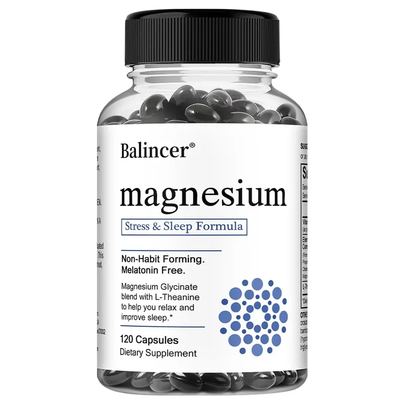 Magnesium Glycinate - Improve Cardiovascular Health Reduce Stress and Promote Healthy Sleep Muscle Growth Non-GMO