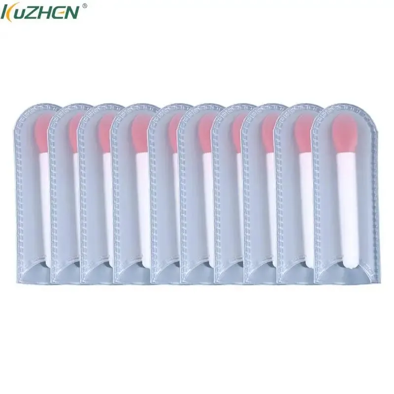 10pcs Silicone Lip Brush Set Small Makeup Brushes Lipstick Applicator Brushes For Lip Care Makeup Use — image 1