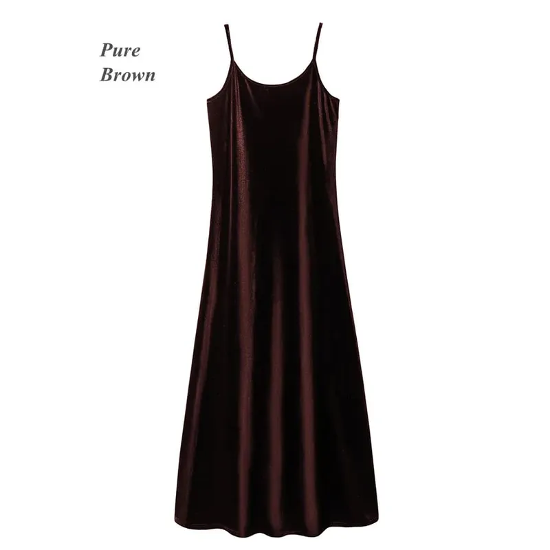 AS 2024 Fall- winter velvet woman clothes adjustable strap dress + basic tops + cardigan + sleeveless dress (ship out in 1 day) — image 15
