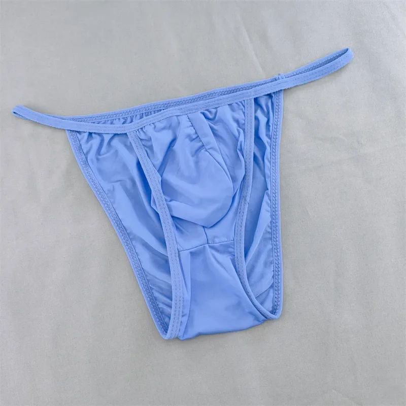 Ice Silk Briefs Men Underwear Solid Color Male Underpants Ultra-Thin Seamless Panties Thin Belt Low Waist — image 29