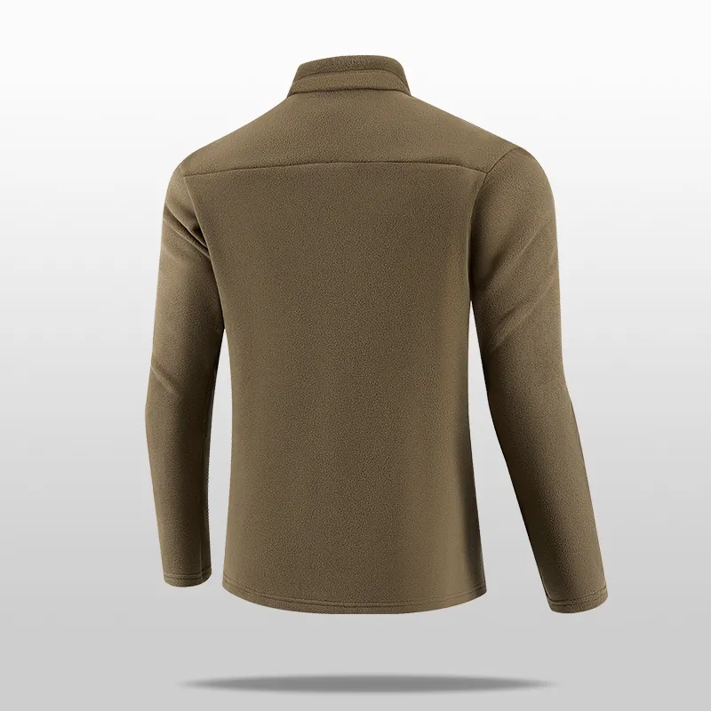 New Men's Autumn/Winter Outdoor Skiing Running Warm Thick Long Sleeve Base Shirt Fashion Casual Fitness Jacket T-Shirt Tops — image 3