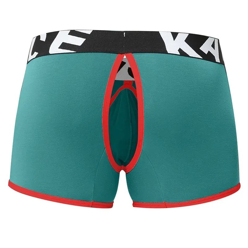Mens Sexy Boxer Underwear Open Back Underpants Removable U Convex Pouch Panties Middle Waist Knickers — image 6