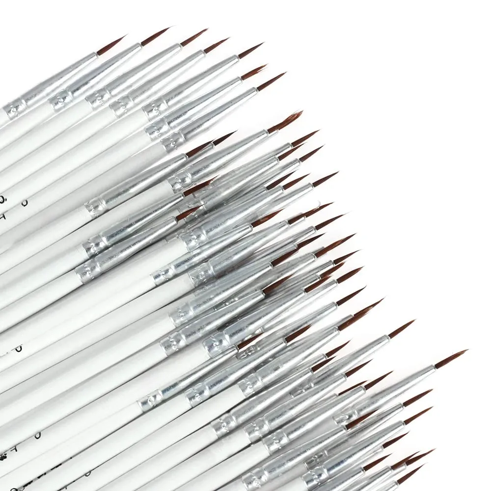 10Pcs Fine Hand Painted Thin Hook Line Pen Drawing Art Pen Nylon Brush Makeup Eyeliner Pen Detail Brush Cosmetics Art Supplies — image 1