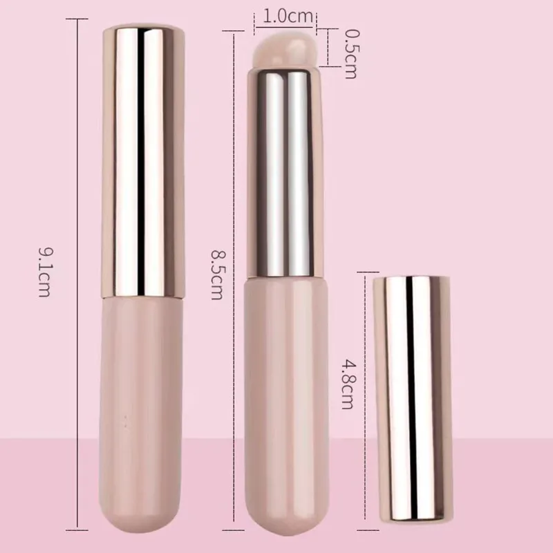 Wholesale Silicone Lip Brush With Cover Cap Concealer Brush Like Fingertips Q Soft Lipstick Makeup Brushes Round Head No Broken — image 5